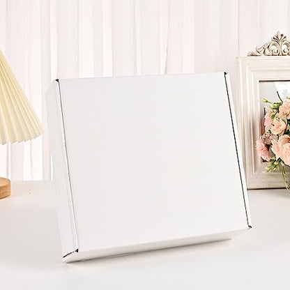 Shipping Boxes 9x9x4 inch Pack of 20, White Corrugated Cardboard Mailer Box - color: White