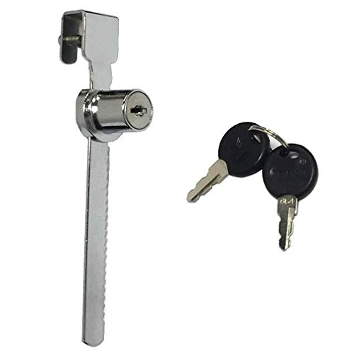 WOOCH Sliding Glass Door Ratchet Lock with Chrome Finish, Keyed Alike Showcase Display - 2 Pack - size: 5-1/2 Inches - 2Pack