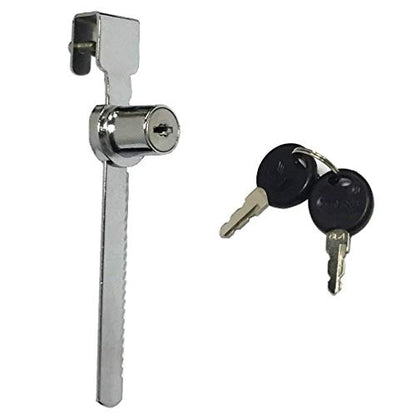 WOOCH Sliding Glass Door Ratchet Lock with Chrome Finish, Keyed Alike Showcase Display - 2 Pack - size: 5-1/2 Inches - 2Pack