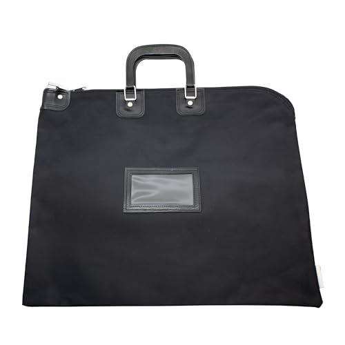 Large Locking Document Bag, Black, 16 x 20 inch - color: Black