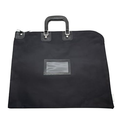 Large Locking Document Bag, Black, 16 x 20 inch - color: Black