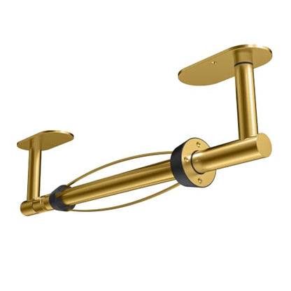 RUACQ Paper Towel Holder Under Cabinet, One Hand Tearing, Brushed Gold - color: Brushed Gold, size: One Hand Tear - Oval