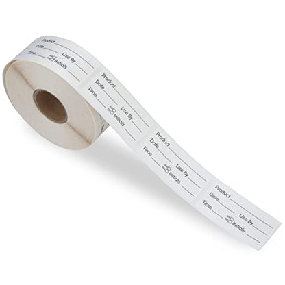 L Liked Blank 1 x 2 Inch Food Rotation Dissolvable Labels 2 Rolls - color: Black, size: 1"x2"-500 Labels