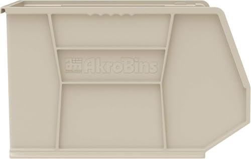 Akro-Mils 30270 AkroBins Plastic Storage Bins, 18"x16"x11", Stone, 3-Pack - color: Stone
