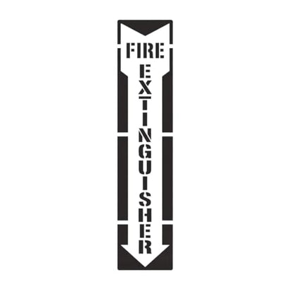 Fire Extinguisher Stencil Walls Floors Curbs or Pavement Marking 1.5MM Thick Bendable Plastic Template for Industrial Complexes and Large Spaces One Piece by Marketing Holders - style: 1 Stencil 1/16" (1.5MM)