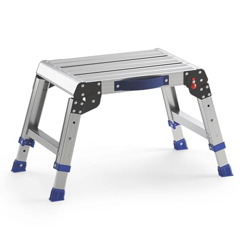 Loyoda Folding Step Stool for Adults, Portable Aluminum Work Platform 440lb - size: Regular