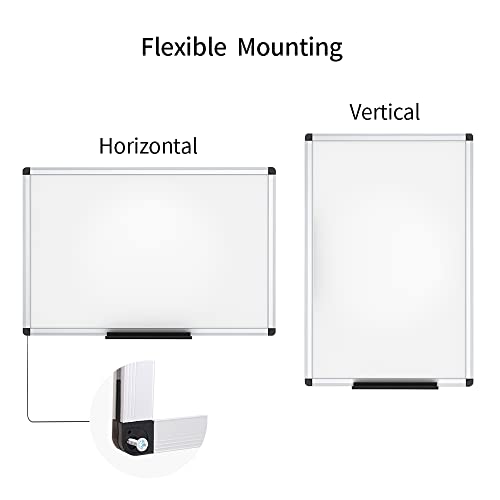 VIZ-PRO Dry Erase Board, 36 x 24 Inches, 2 Pack, Wall Mounted Whiteboard - size: 36 x 24 Inches