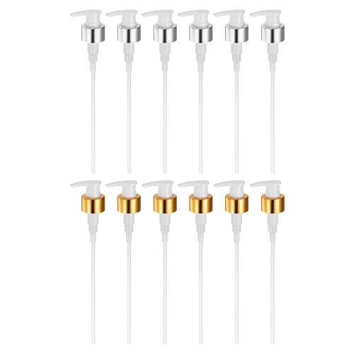 uxcell Soap Dispenser Pump Heads Gold White/Silver White 12 Pcs Pcs - color: Gold White/Silver White, size: 28/410