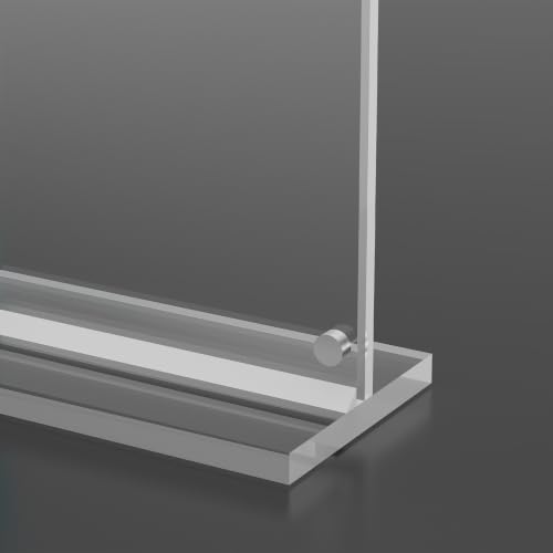 PecMuikee Acrylic Sign Holder 11x17 Vertical, Tabletop Acrylic Sign Holder and Plastic Paper Display Ad Frame with Magnetic for Restaurants, Office, Market, Library, Store, 2Pcs