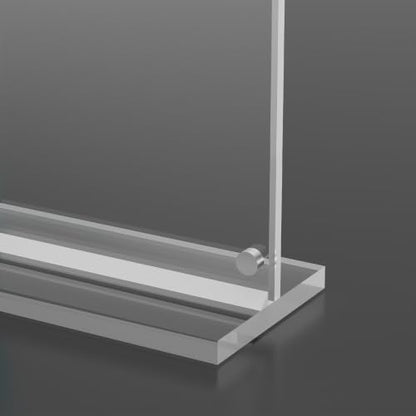 PecMuikee Acrylic Sign Holder 11x17 Vertical, Tabletop Acrylic Sign Holder and Plastic Paper Display Ad Frame with Magnetic for Restaurants, Office, Market, Library, Store, 2Pcs