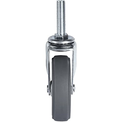 Finnhomy Caster Wheels 3 Inch Set of 4 Heavy Duty Threaded Stem Casters1/2-13x1-1/2 Swivel Rubber Industrial Castors Premium Wheels for Wire Shelving/Furniture/Carts Load Bearing 720 Lbs Gray - size: 1/2" -13 x 1-1/2" (No Brake)