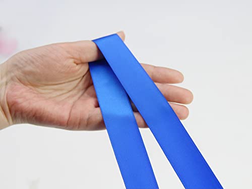 1" Royal Blue Double Face Satin Ribbon 100yd for Gifts - color: Royal Blue, size: 1 inch