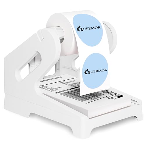 Guermok Thermal Shipping Label Holder for Rolls & Fan-Fold Fragile Stickers - color: White