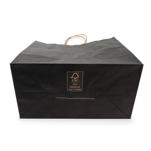 ClearBags Paper Merchandise Handle Bags (Black, 12 1/2 x 7 x 13) - color: Black, size: 12 1/2 x 7 x 13