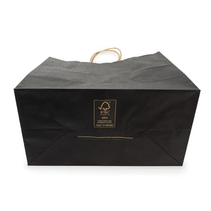 ClearBags Paper Merchandise Handle Bags (Black, 12 1/2 x 7 x 13) - color: Black, size: 12 1/2 x 7 x 13