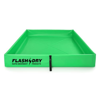 FLASHDRY Portable Spill Containment Berm, Folding Duck Pond, 4'' x 4'' - color: Light Green