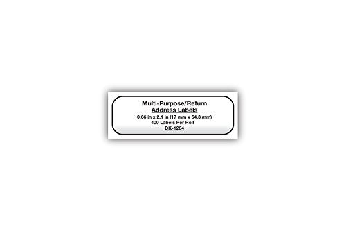 Brother Genuine DK-1204 Multipurpose Paper Label Roll, Die-Cut Paper Labels, Engineered for Excellence, 400 Labels Per Roll - size: 1 Roll
