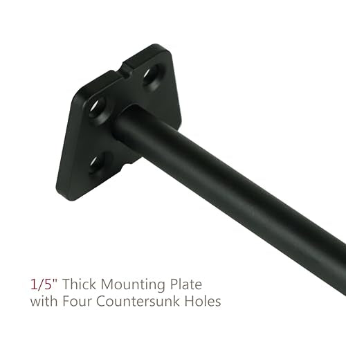 NEODROP 4-Pack 10 Inch Hidden Floating Shelf Bracket, Heavy Duty Blind Shelf Support Hardware | Invisible Wall Brackets for Kitchen, Fireplace Mantel Wood Shelves | Black Powder Coated Solid Steel - size: 10 Inch, style: 4 Pack