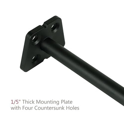 NEODROP 4-Pack 6 Inch Hidden Floating Shelf Bracket, Heavy Duty Blind Shelf Support Hardware | Invisible Wall Brackets for Kitchen, Fireplace Mantel Wood Shelves | Black Powder Coated Solid Steel - size: 6 Inch, style: 4 Pack
