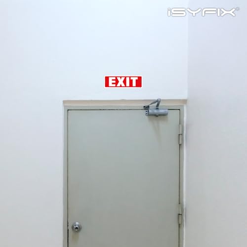 iSYFIX Exit Sign, 12x4 Inch, 2 Pack - color: Metal, size: 2 Pk 12x4