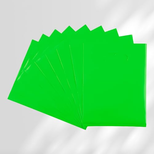 Green 100 PCS Small Gift Bags, 6"x8" Goodie Party Favor Bags with Handle, Treat Retail Pouches for Kids Birthday, Christmas, Small Business - color: Green-100PCS