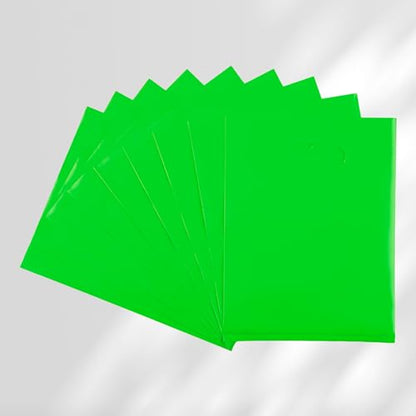 Green 100 PCS Small Gift Bags, 6"x8" Goodie Party Favor Bags with Handle, Treat Retail Pouches for Kids Birthday, Christmas, Small Business - color: Green-100PCS