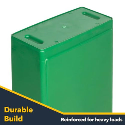 Slim Recycle Container, Heavy-Duty 23 Gallon Trash Can, Commercial Recycle Bin, Durable Plastic Waste Bin, Garbage Can for Restaurants, Office, Garages, Kitchens, Green - color: Green, size: 23 Gallon