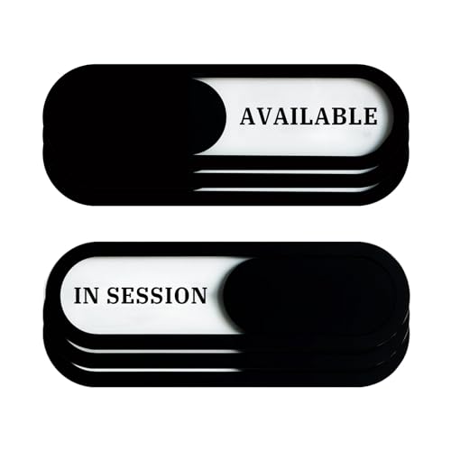 In Session/Available Slider Sign 3Pack, Acrylic, Black - color: In Session/Available, size: 3 PCS