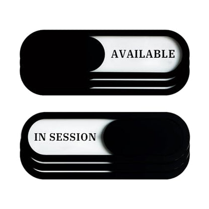 In Session/Available Slider Sign 3Pack, Acrylic, Black - color: In Session/Available, size: 3 PCS