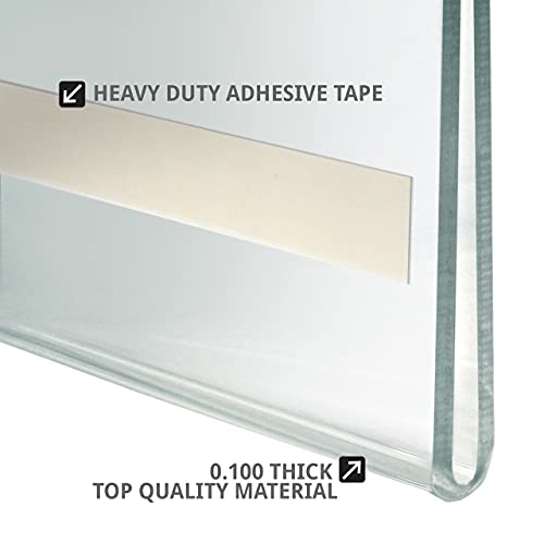 Azar Displays, 122018, Adhesive Clear Acrylic Wall Sign Holder Display, Landscape Frame for Posters, Flyers, Art, Business, School, Nameplates & Doorway Signs, 10 Pack, 8.5" x 2.5" - size: 8.5 in. W x 2.5 in. H