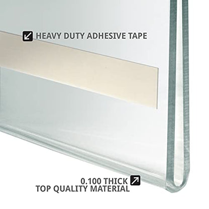 Azar Displays 122039 17-Inch W by 22-Inch H Wall Mount Acrylic Frame Pack of 10 - Clear Acrylic Wall Frame with Sticky Back - Floating Wall Sign Holder - Adhesive Office Sign - Frameless Picture Frame - size: 17 in. W x 22 in. H