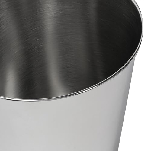 happimess Nolan 2 Gal Smooth Steel Wastebasket, Polished Steel, Set of 2 - color: Polished Steel, size: Set of 2