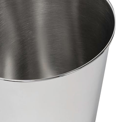 happimess Nolan 2 Gal Smooth Steel Wastebasket, Polished Steel, Set of 2 - color: Polished Steel, size: Set of 2