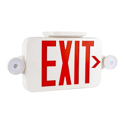 Gruenlich Exit Sign with Emergency Light, Battery Backup, 1 Pack - size: 1-pack