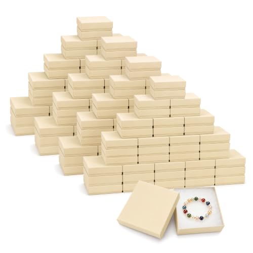 Jewelry Boxes, 160 Pack 3.5x3.5x1 Inch, Brown - color: Brown, size: 3.5x3.5x1 Inch (Pack of 160)
