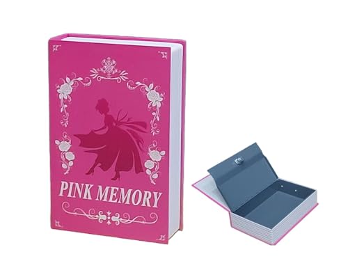Book Safe with Key Lock - Hidden Diversion Safe for Cash & Jewelry, Anti-Theft Money Storage Box (9.5x6.2x2.2 Inch) | Hollow Book Secret Safe for Home/Office/Travel(Pink and Red lips - Key Lock) - color: Pink and Red lips - Key Lock
