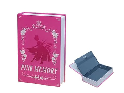 Book Safe with Key Lock - Hidden Diversion Safe for Cash & Jewelry, Anti-Theft Money Storage Box (9.5x6.2x2.2 Inch) | Hollow Book Secret Safe for Home/Office/Travel(Pink and Red lips - Key Lock) - color: Pink and Red lips - Key Lock