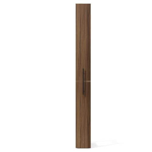 Pull Out Pantry Storage Cart Next to Fridge, Rolling Utility Cart on Wheels - color: Brown&black