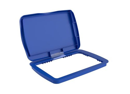 Rev-A-Shelf 32 Qt Garbage Can Lid for Base Kitchen and Bathroom Cabinet Bin - color: Blue, size: 32 QT