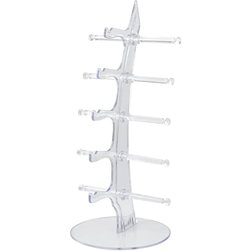 Acrylic Eyeglasses Frame Riser Display Stand Sunglasses Rack Sunglasses Rack Holder Acrylic Eyewear Display Stand Holder(5 Frames for Each Holder) - color: White