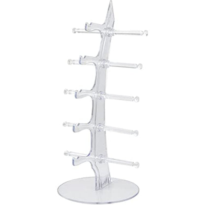 Acrylic Eyeglasses Frame Riser Display Stand Sunglasses Rack Sunglasses Rack Holder Acrylic Eyewear Display Stand Holder(5 Frames for Each Holder) - color: White