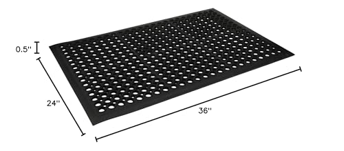 Envelor Anti Fatigue Bar Mat, Non Slip Kitchen Floor Door Mat, 24 x 36 in - size: 36"L x 24"W x 0.5"Th