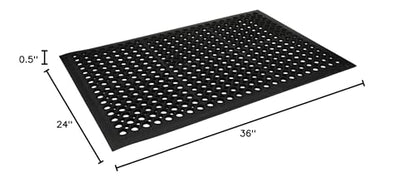 Envelor Anti Fatigue Bar Mat, Non Slip Kitchen Floor Door Mat, 24 x 36 in - size: 36"L x 24"W x 0.5"Th