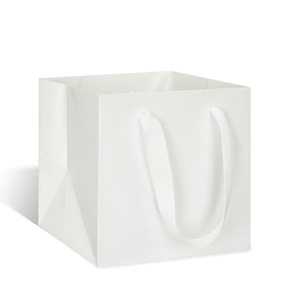ADIDO EVA 1 Pcs White Large Square Gift Bags 12x12x12 in Large Gift Bags - color: White, size: 12x12x12 Inch (Pack of 1)