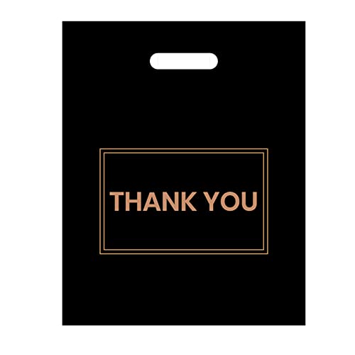 100Pcs 16x18 Inch Thank You Bags for Small Business|Black - color: 12x15 Inch (100Pcs)