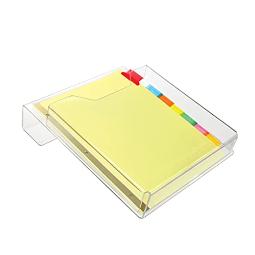 Source One Deluxe Clear Acrylic Cubicle Sign Holder, Name Plates, & File Holders (3 Inch Hook, File Holder) - color: File Holder, size: 3 Inch Hook