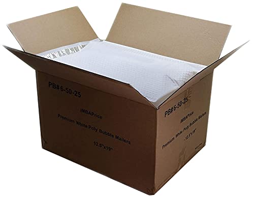 iMBAPrice #5 10.5 x 15.25" Poly Bubble MAILERS Padded ENVELOPES, (100 ct) - color: White, size: 10.5"x 15.5" (100 Bubble Bags)