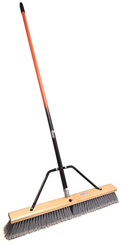 Pbsa24003 24" Smooth-Surface Push Broom with Orange/Black Handle
