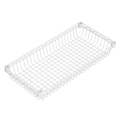 Golpart Basket Shelves Closet Rack with Wheels Metal Pantry Wire Shelf Unit - color: White, size: 6-tier-[30"Dx13.6"Wx65"H]