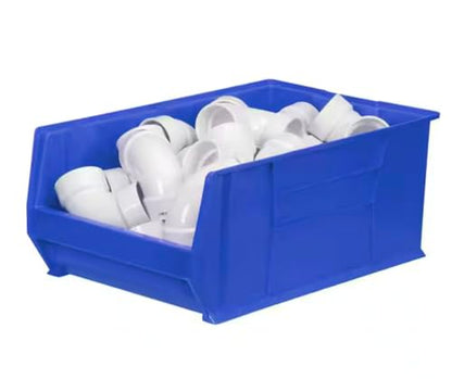 Blue Plastic Stackable Storage Bin Organizer (1-Pack) YL55397
